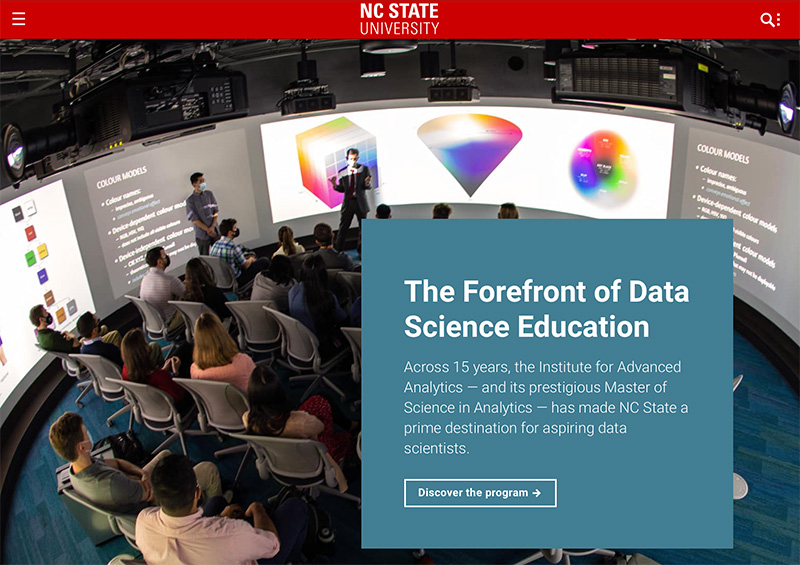 NC State University Homepage – The Forefront of Data Science Education