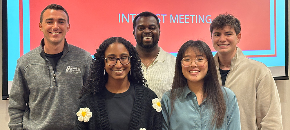 MSA alumni Brett, Keya, Ethan-Cole, Fei, and Austin