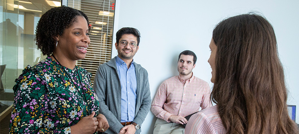 April Wilson, Associate Director and Head of Career Services for NC State's Institute for Advanced Analytics, with MSA '23 grads