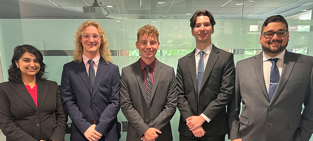 MSA '26 students Priya, Zach, Cole, Steven and Shreyas